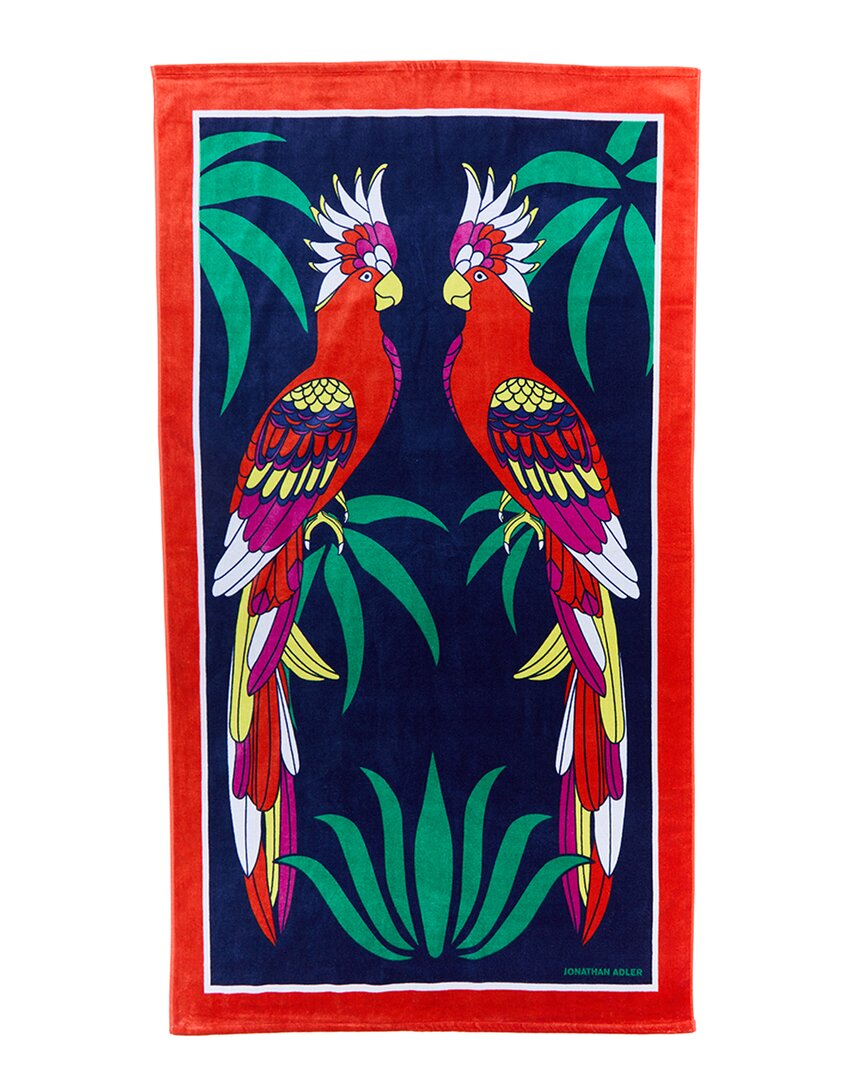 Jonathan Adler Parrots Beach Towel In Multi