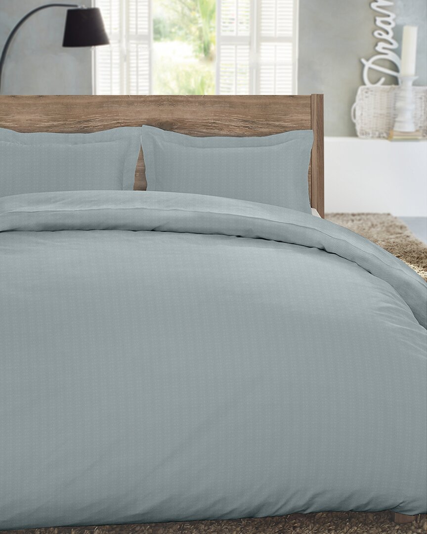Dormisette 250 Thread Count Luxury German Flannel Ultra Soft Duvet Cover Set In Gray