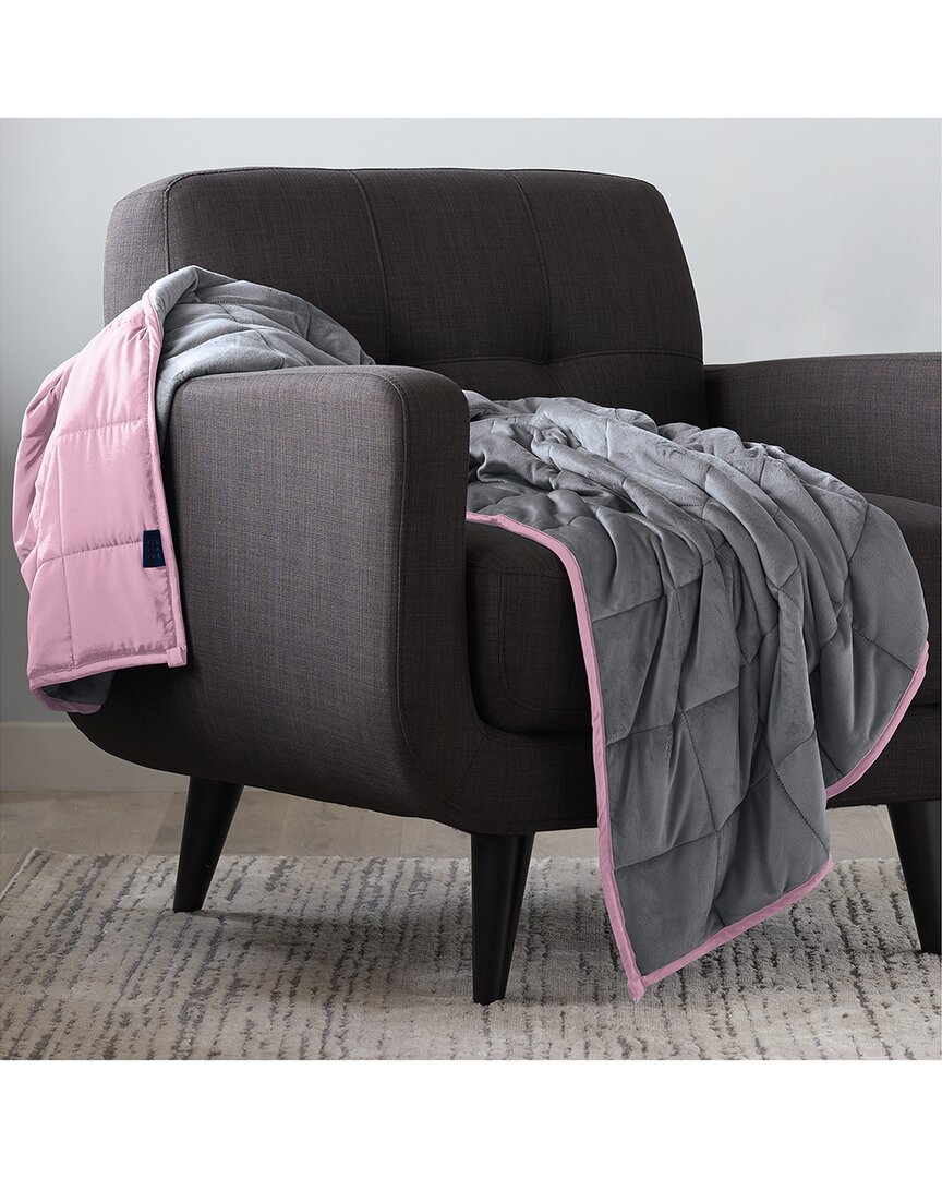 Ella Jayne Reversible Weighted Anti-anxiety Blanket In Grey