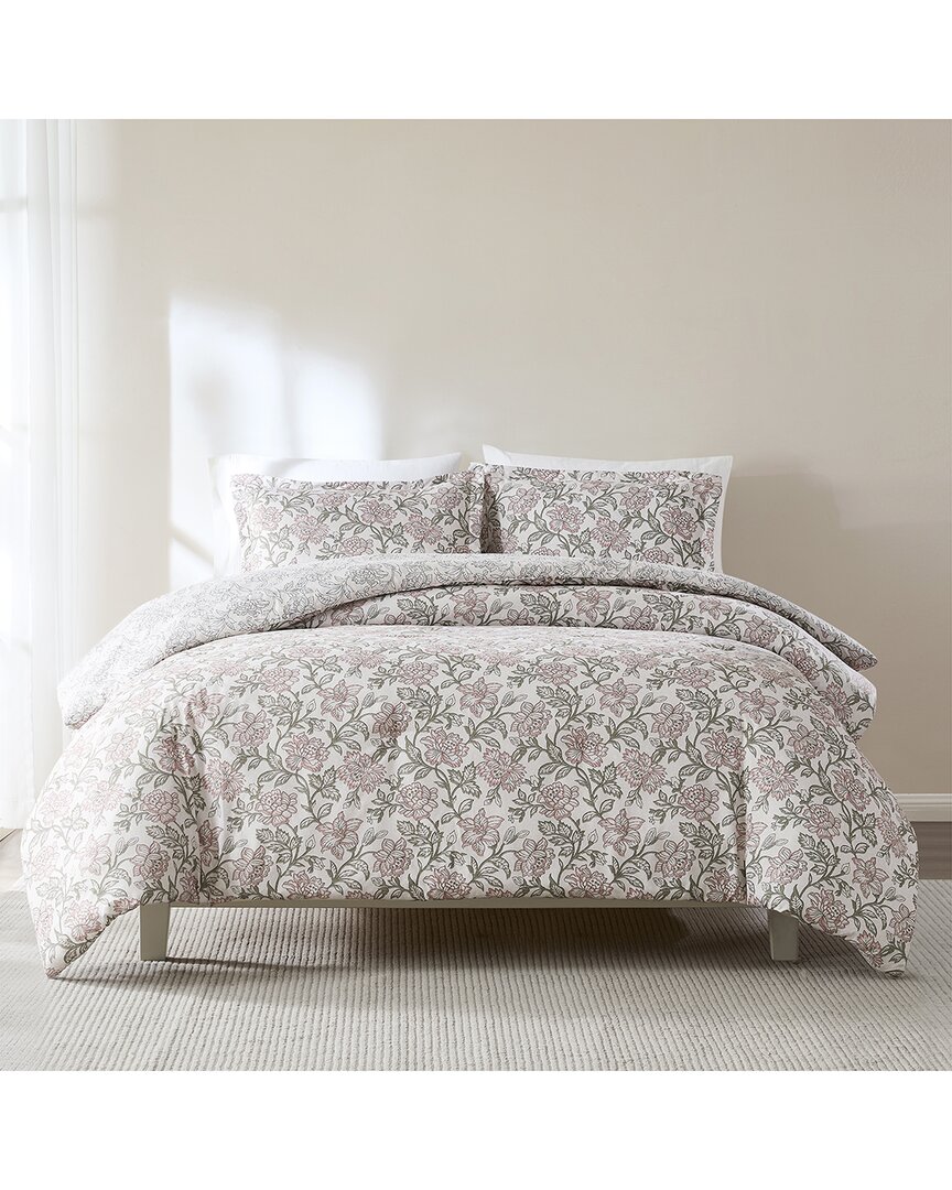 Lush Decor Lush Décor Zara Floral Block Reversible Comforter Set In Multi