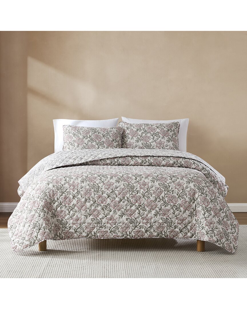 Lush Decor Lush Décor Zara Floral Block Reversible Comforter Set In Multi