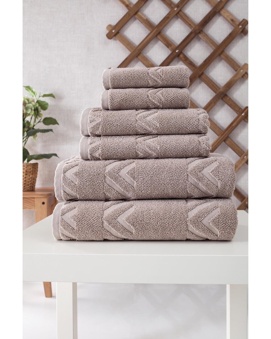 Ozan Premium Home Sovrano 6pc Towel Set In Beige