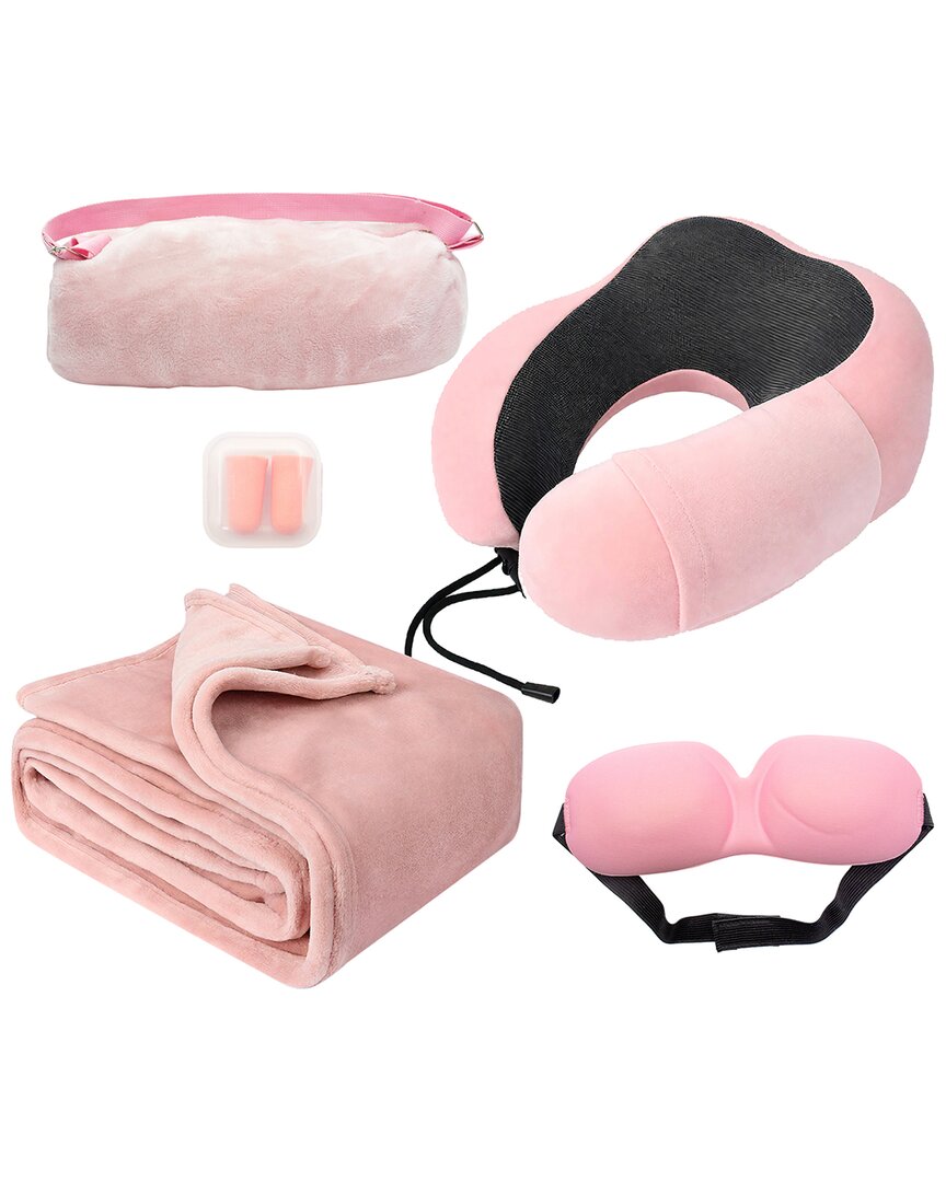 Ztech 5pc Travel Comfort Set In Pink