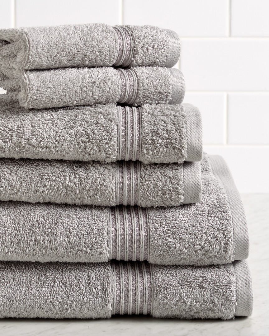 SUPERIOR SUPERIOR SOLID SOFT 6PC ABSORBENT EGYPTIAN COTTON TOWEL SET