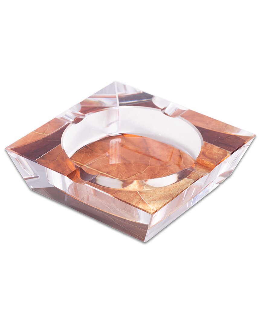 Bey-berk Luca Crystal Ashtray In Clear