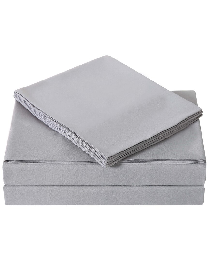 My World Solid Sheet Set In Grey