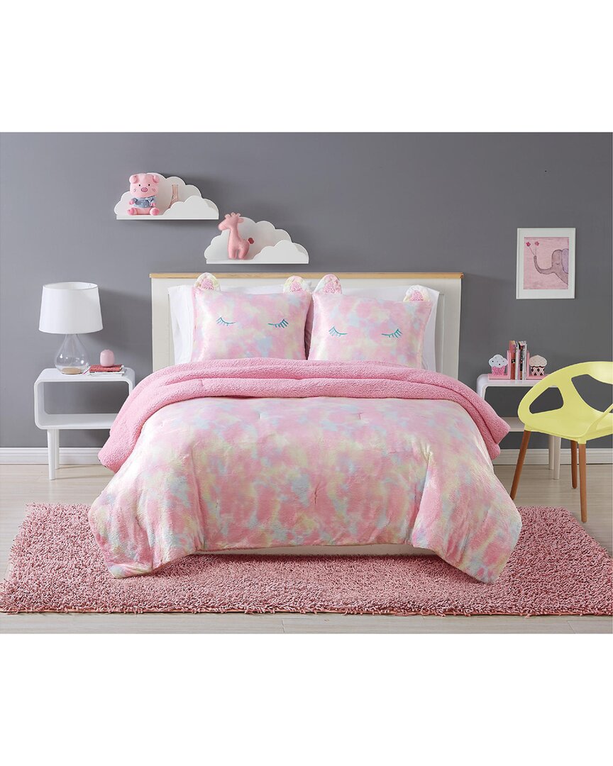 My World Rainbow Sweetie Comforter Set In Pink