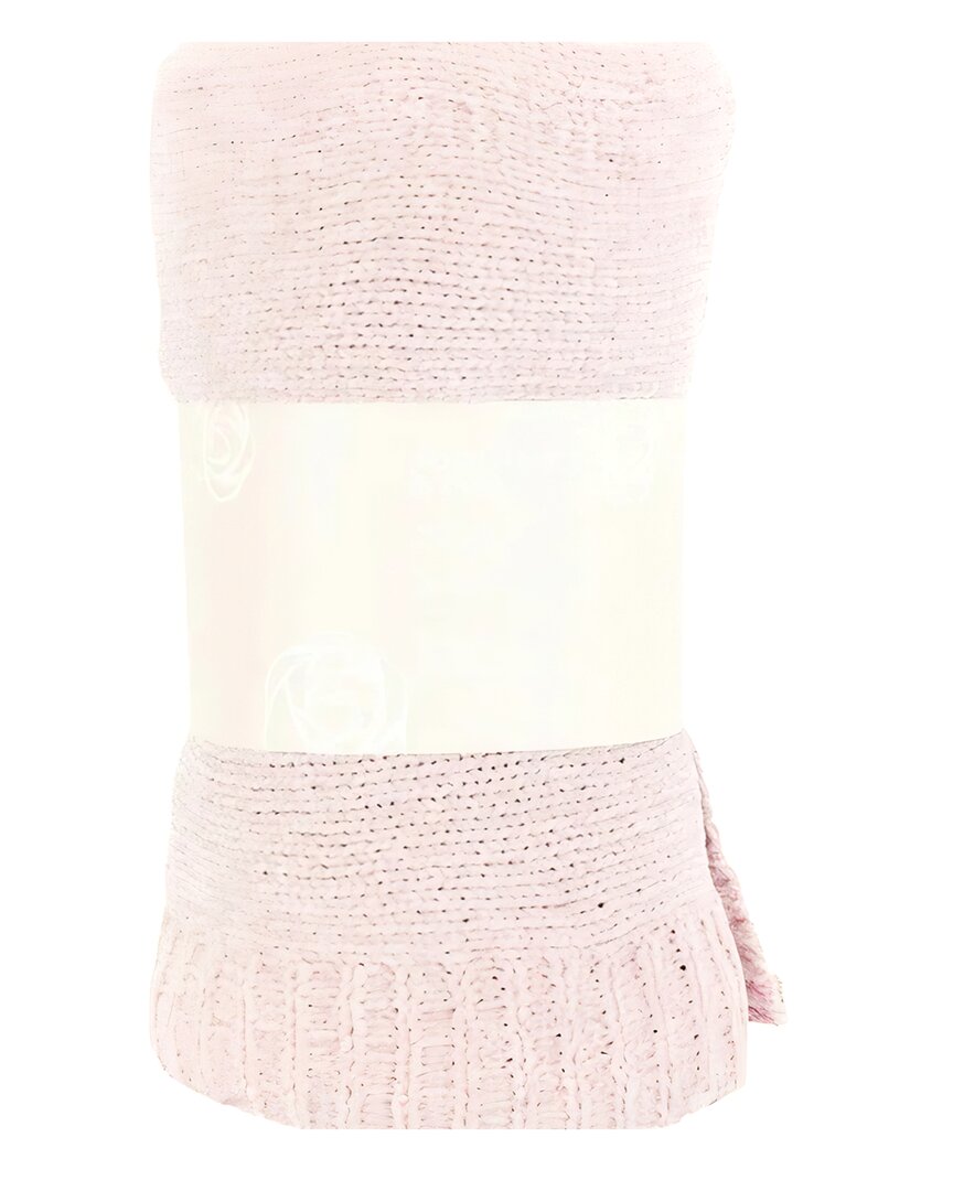 Summer & Rose Super Soft Chenille Throw Blanket In Pink