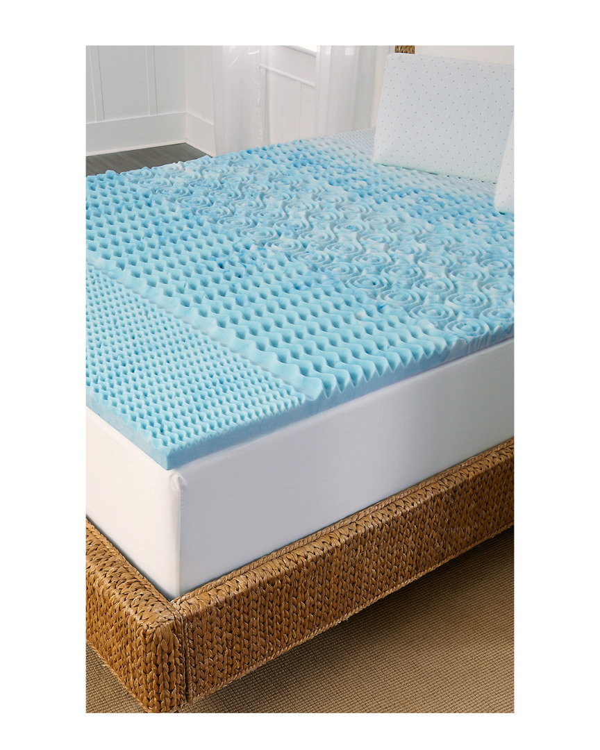 Rio Home Fashions Arctic Sleep By Pure Rest 5 Zone Marbleized Gel Memory Foam Topper