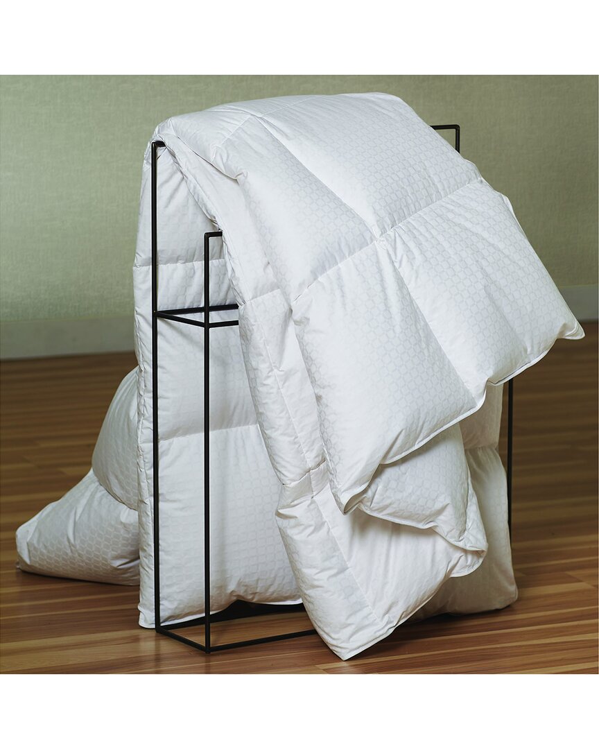 Cuddledown 700fp White Down Windowpane Comforter - All Season
