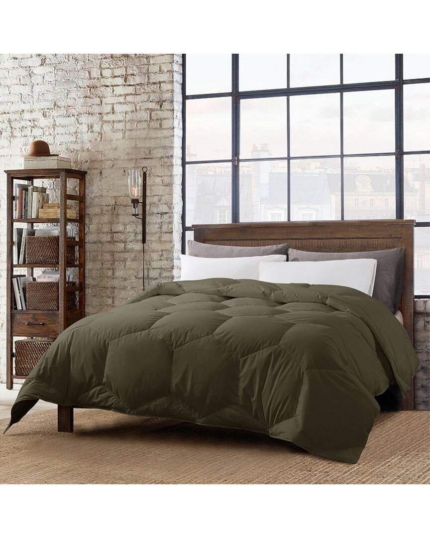 St. James Home Honeycomb Stitch Down Alternative Comforter In Olive