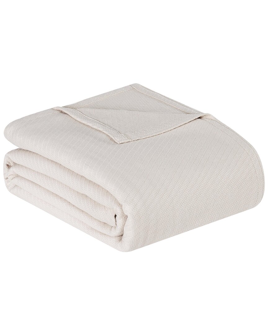 Frye Cotton Woven Beige Blanket