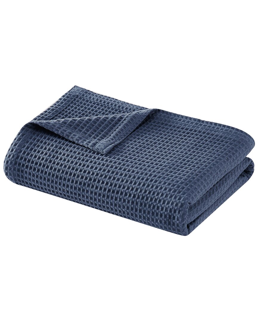 Cannon Heritage Cotton Waffle Blanket In Blue
