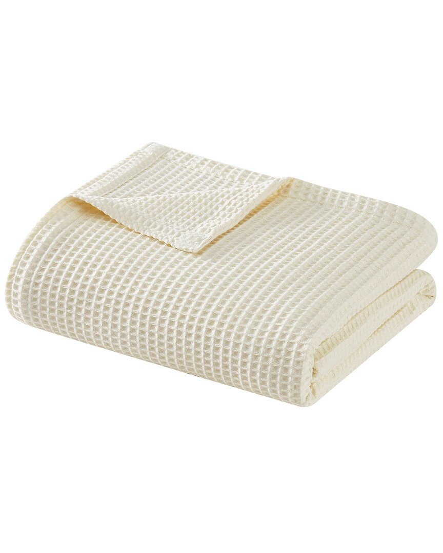 Cannon Heritage Cotton Waffle Blanket In Ivory