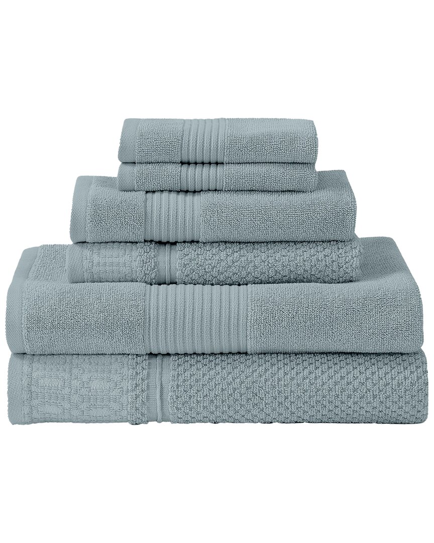 Modern Threads Astra Jacquard 6pc Towel Set In Gray