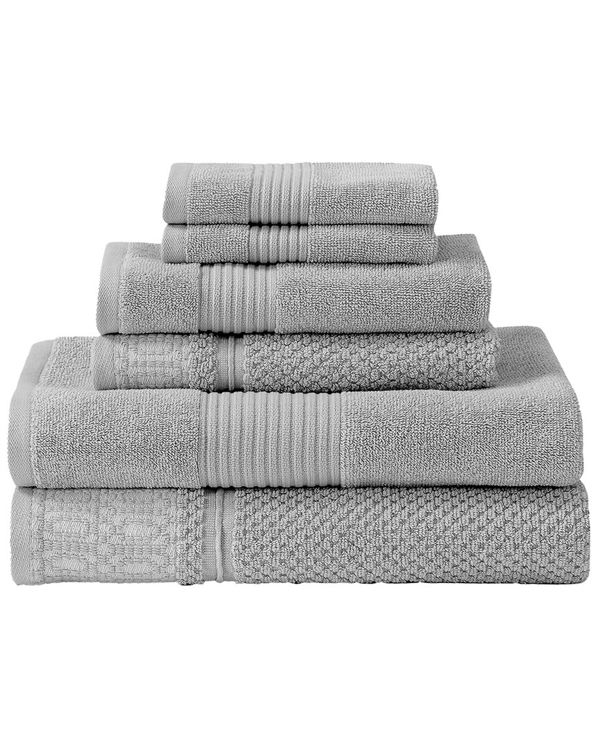 Modern Threads Astra Jacquard 6pc Towel Set In Gray