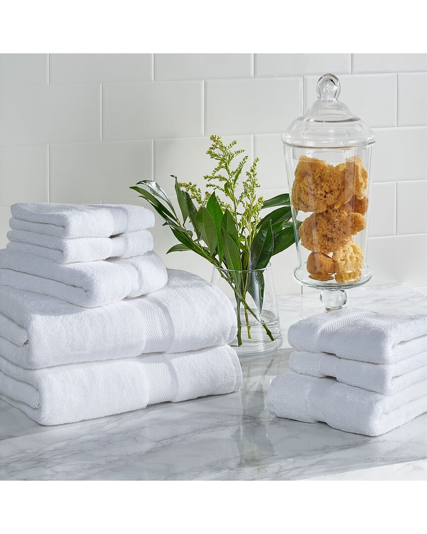 Safavieh Super Plush 8pc Towel Bundle In White