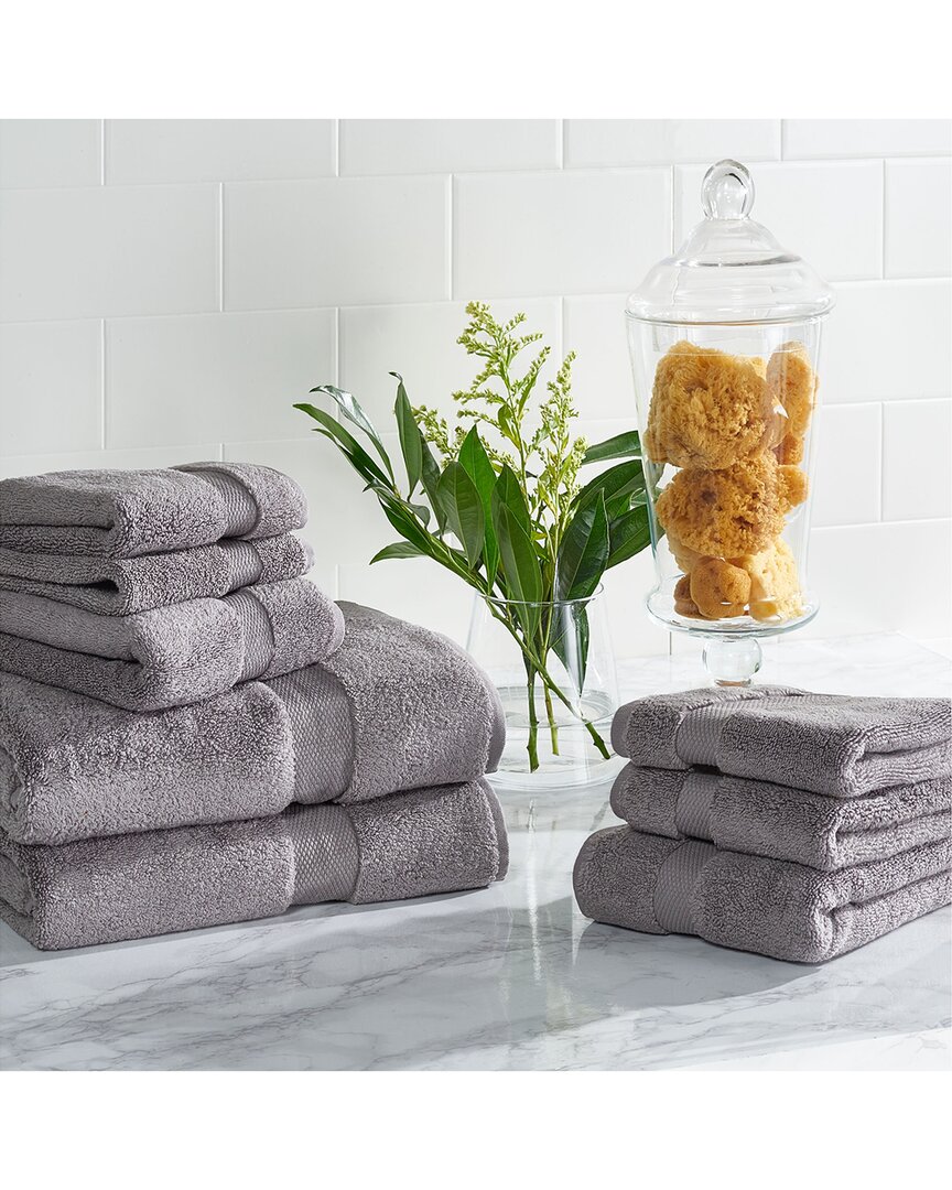 Safavieh Super Plush 8pc Towel Bundle In Grey