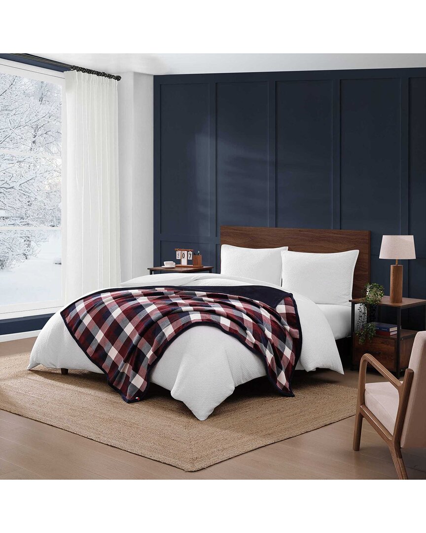 Tommy Hilfiger Derby Plaid Plush Throw In Multi