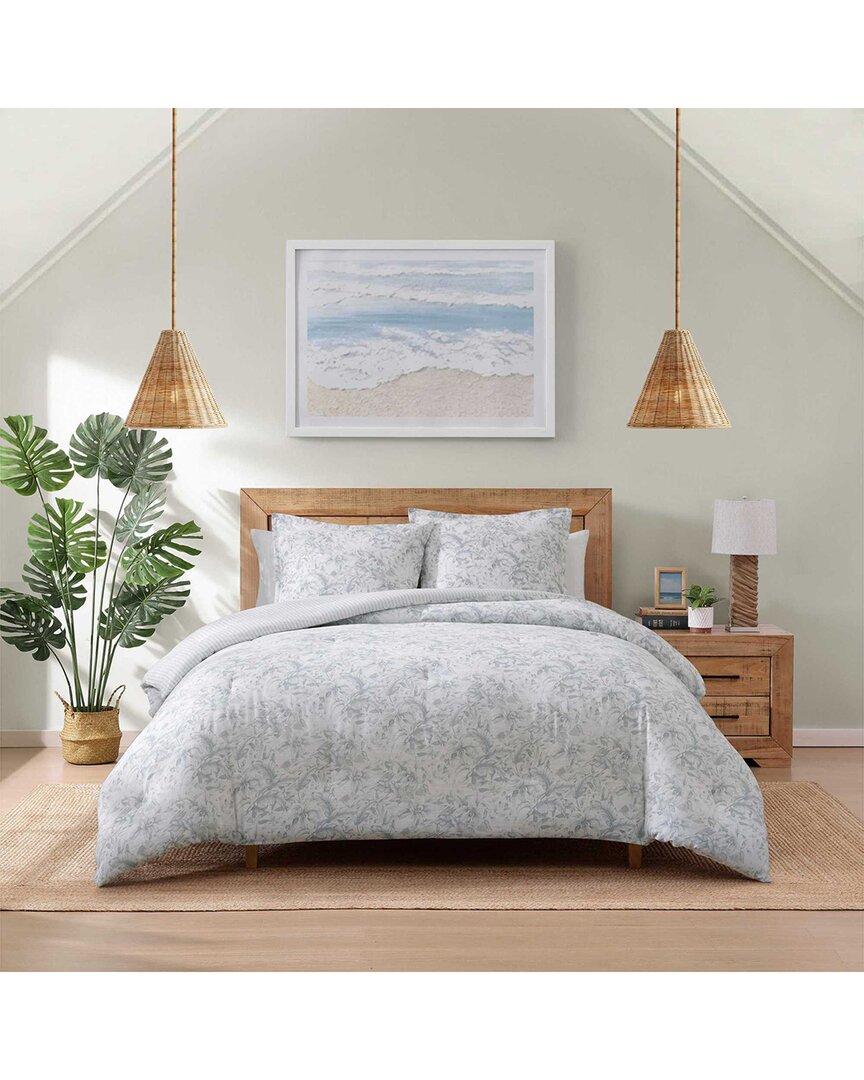 Tommy Bahama Orchid Bay 100% Cotton Comforter Set In Gray