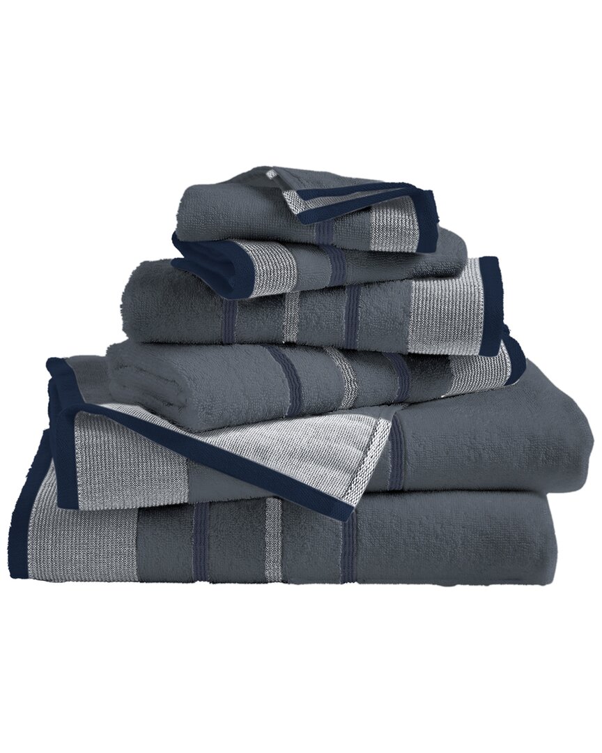 Linery & Co Luxury Cotton Decorative Towel Set In Black