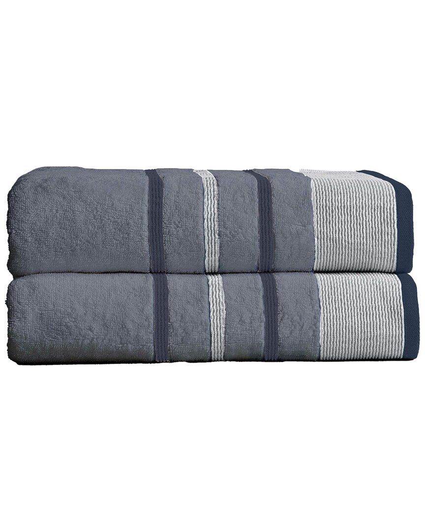 Linery & Co Luxury Cotton Decorative Towel Set In Black