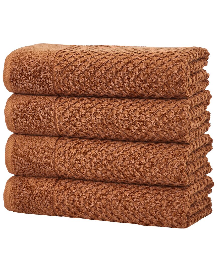 Linery & Co Cotton Diamond Waffle Texture Bath Towels