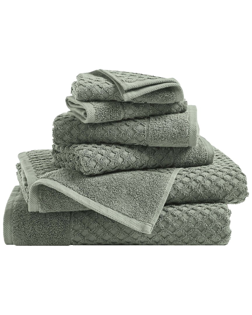 Linery & Co Cotton Diamond Waffle Texture Bath Towels