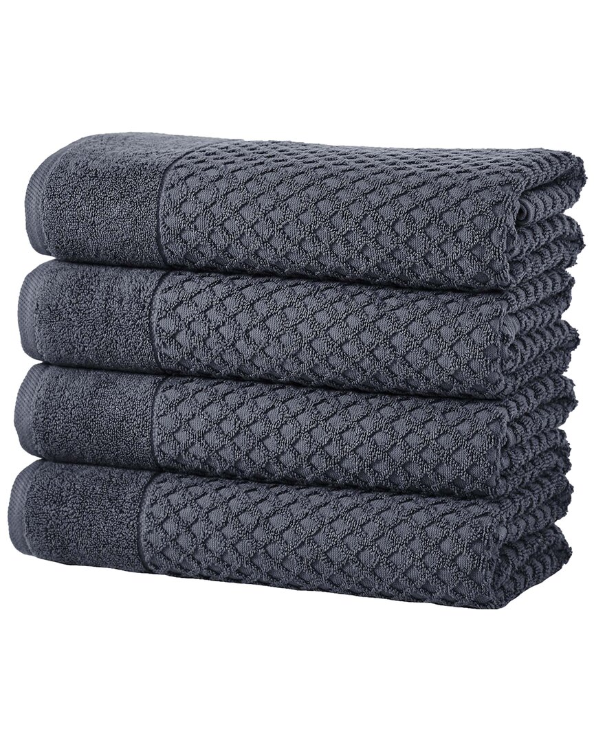 Linery & Co Cotton Diamond Waffle Texture Bath Towels