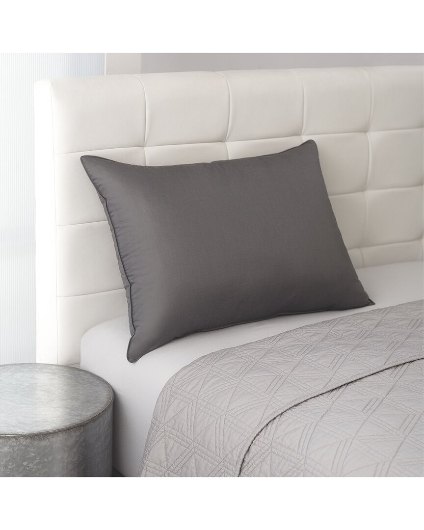 Graphene Charcoal Infused Antimicrobial Odor Resistant 420 Thread Count Pillow In Grey