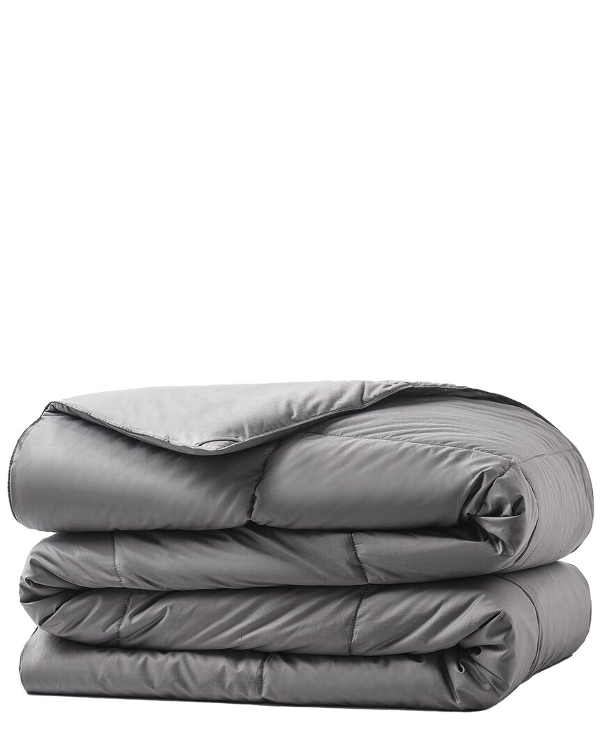 Graphene Charcoal Infused Antimicrobial Odor Resistant 420 Thread Count Allergen Barrier Blanket In Grey