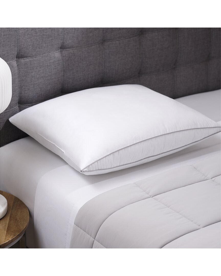 Sleep Style Pillow For Back Sleeper With Oval Gusset On Long Side In White