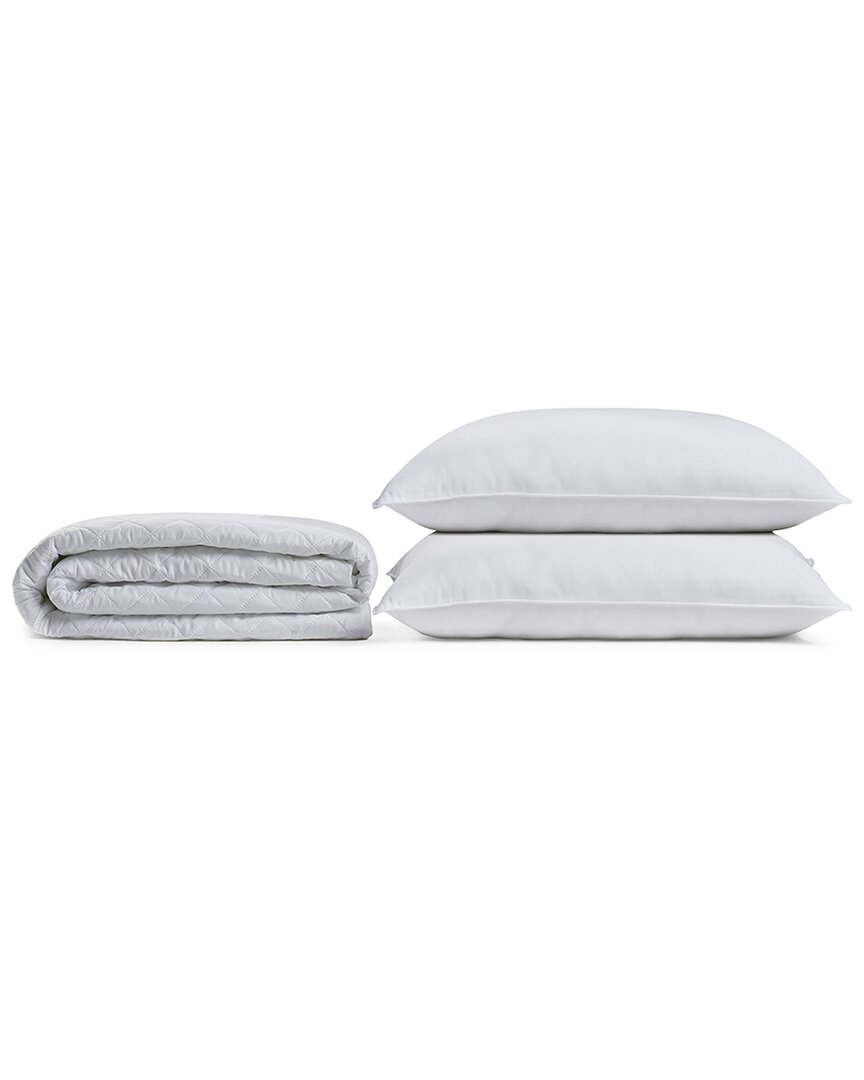 Shop Ella Jayne Signature Plush Allergy Free Bedding Bundle, Includes 2 Firm Pillows And Mattress Protect In White