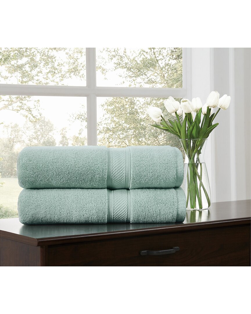 Royal Velvet Regal Plush 2pc Bath Sheet In Green