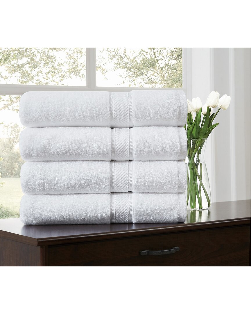 Royal Velvet Regal Plush 4pc Bath Towel In White