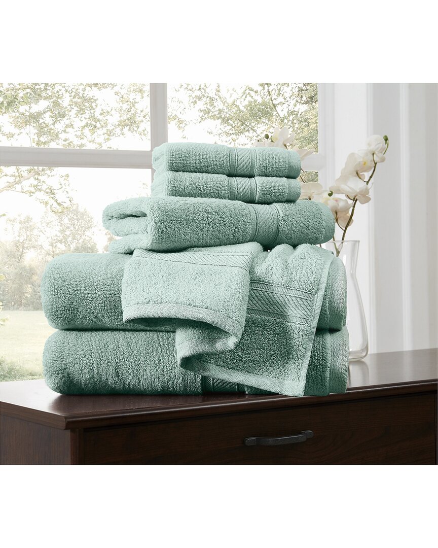 Royal Velvet Regal Plush 6pc Towel Set In Green