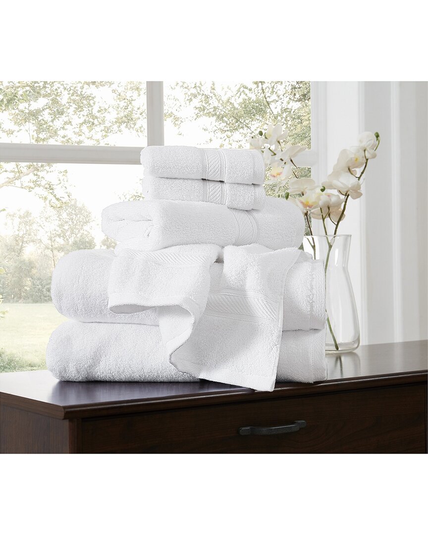 Royal Velvet Regal Plush 6pc Towel Set In White
