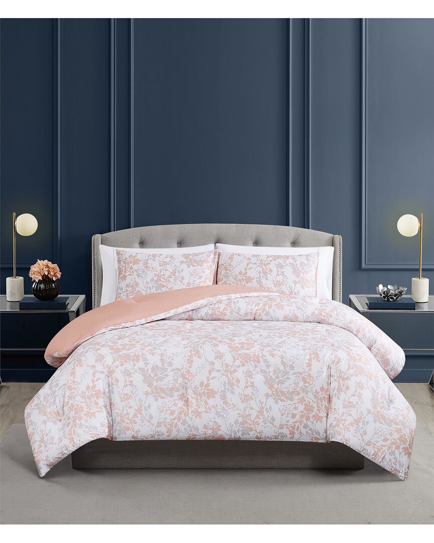 Vince Camuto Blossom Vines Duvet Cover Set In Pink