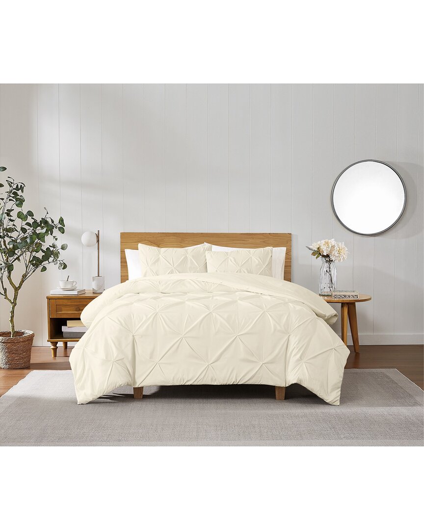 Truly Soft Pleated Duvet Set In Neutral