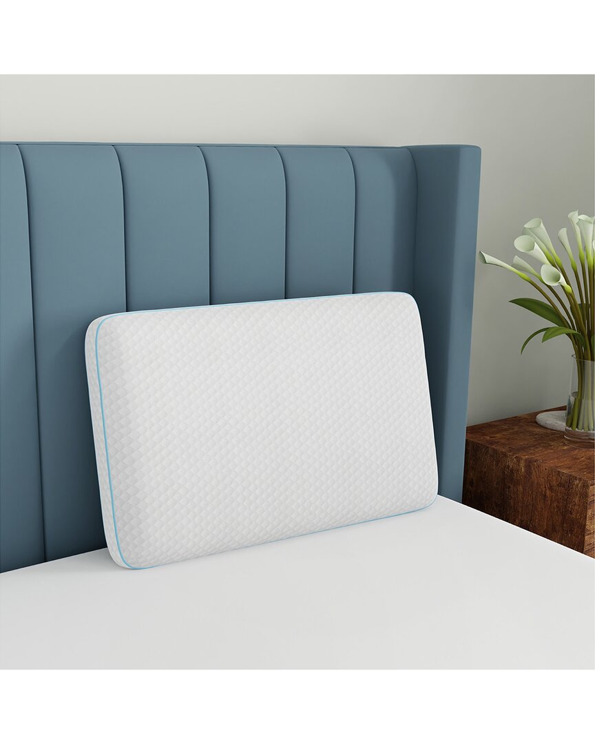 Bodipedic Conventional Gel-infused Memory Foam Bed Pillow In White