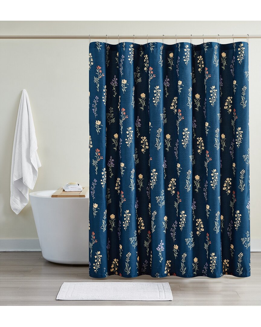 Cannon Avery Floral Shower Curtain In Blue