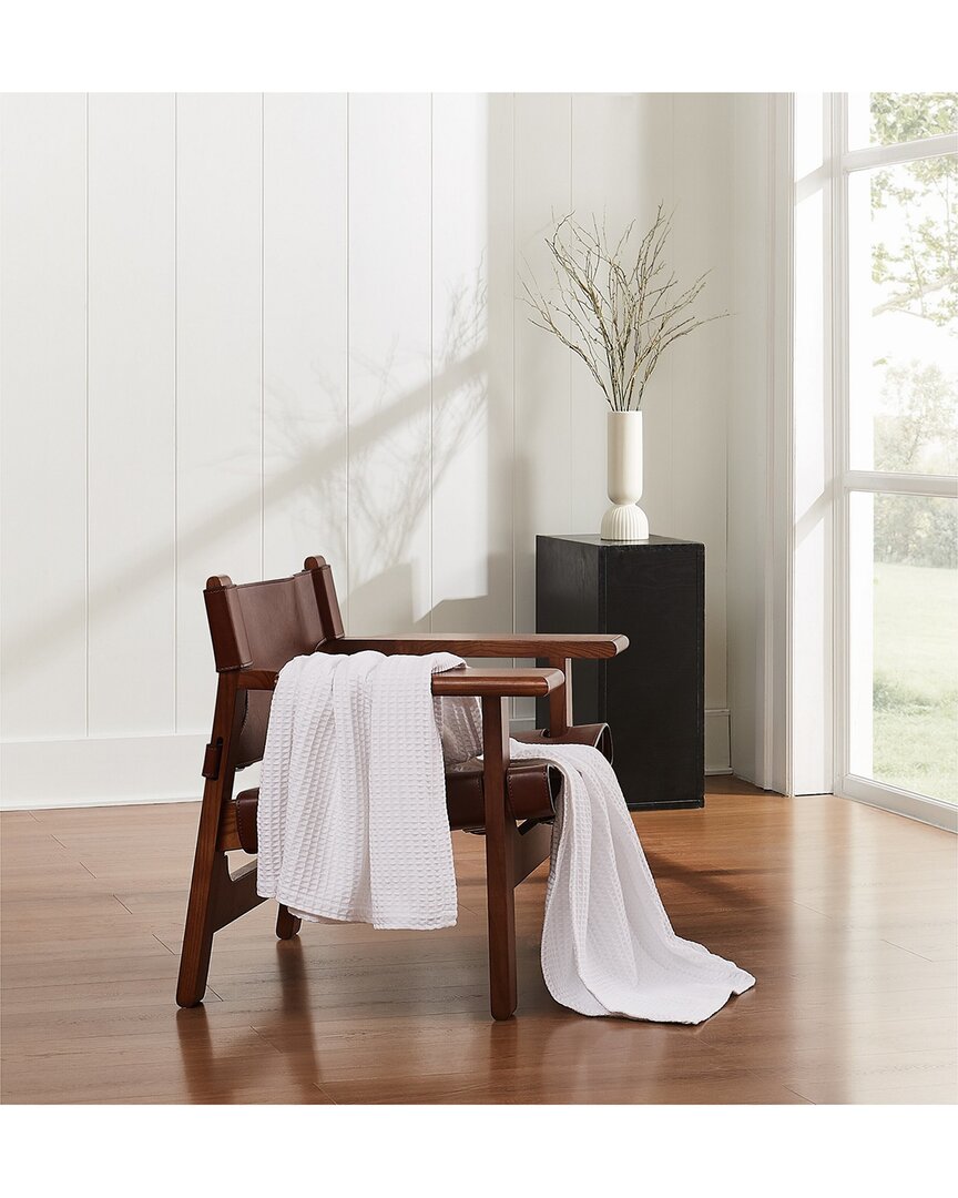 Cannon Heritage Cotton Waffle Throw In White