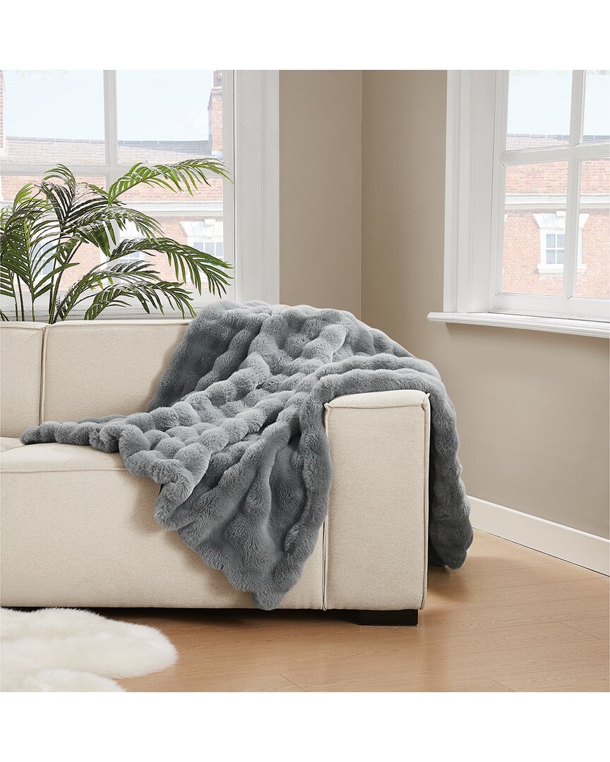 Brooklyn Loom Bubble Throw In Gray