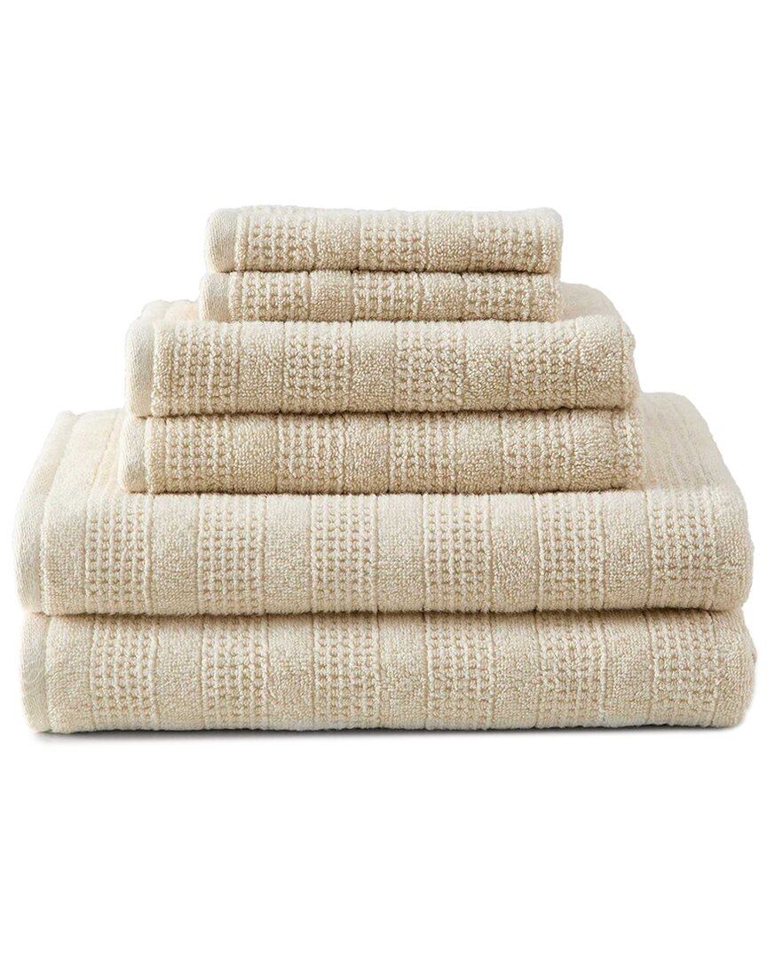 Martha Stewart Bedford Cottage 100% Cotton Solid 6pc Towel Set In Neutral