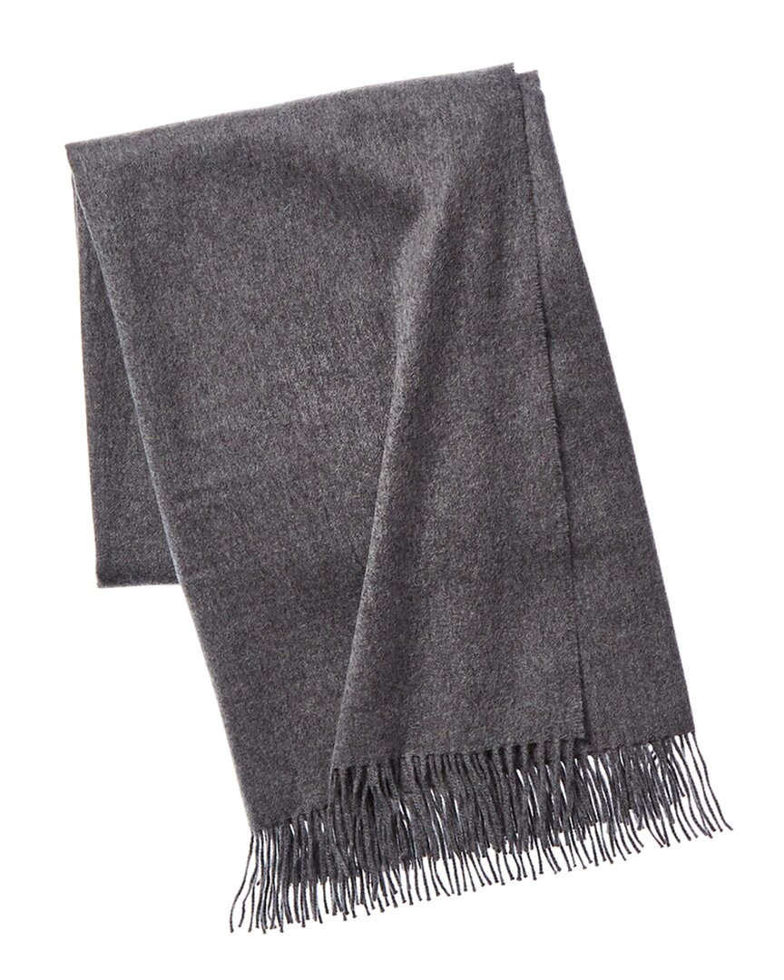 Amicale Cashmere 100% Cashmere Throw With Fringe In Blue