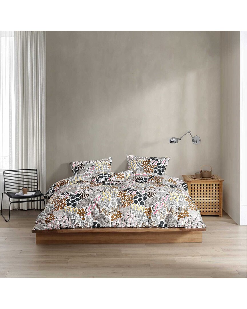 Marimekko Peini Letto Cotton Percale Comforter Bedding Set In Gray