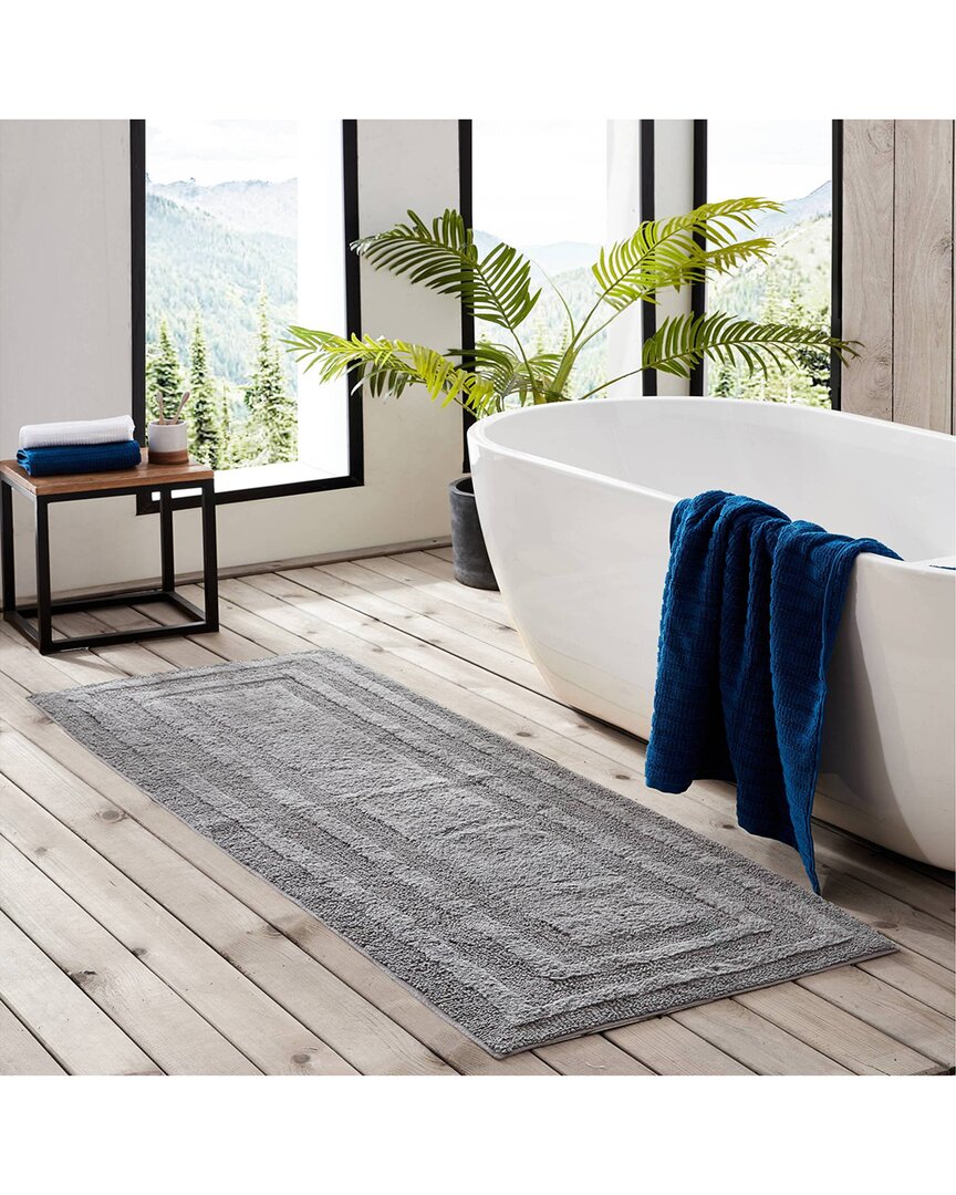 Nautica Logan Chrome Bath Rug In Gray