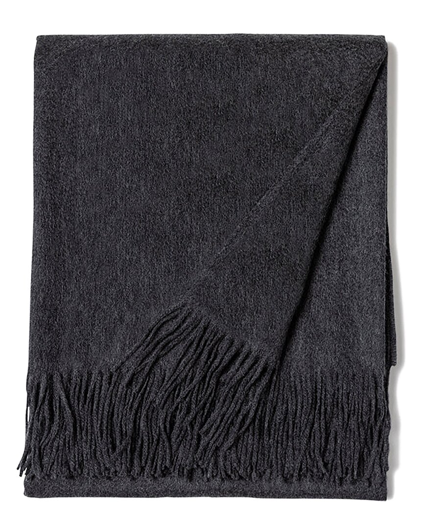Sofia Cashmere Sofiacashmere Woven Cashmere Fringed Throw In Black