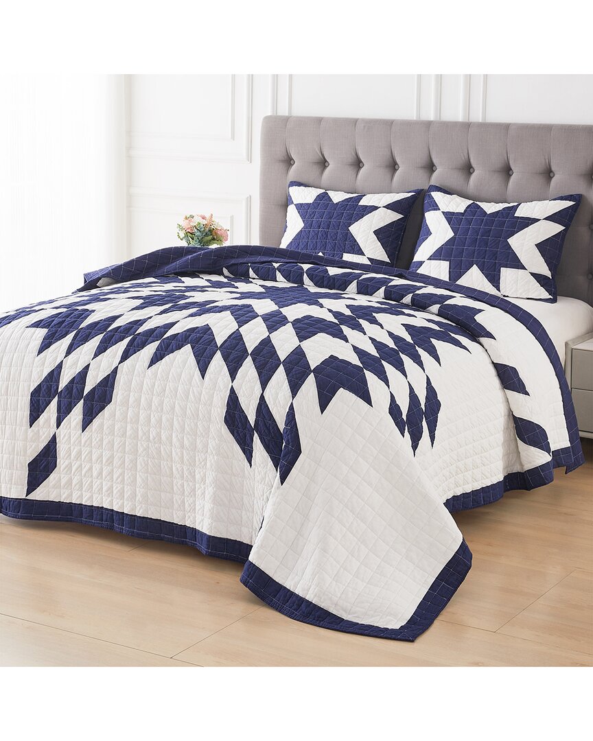 Melange Mélange Home Star Patchwork Quilt Set In Multi