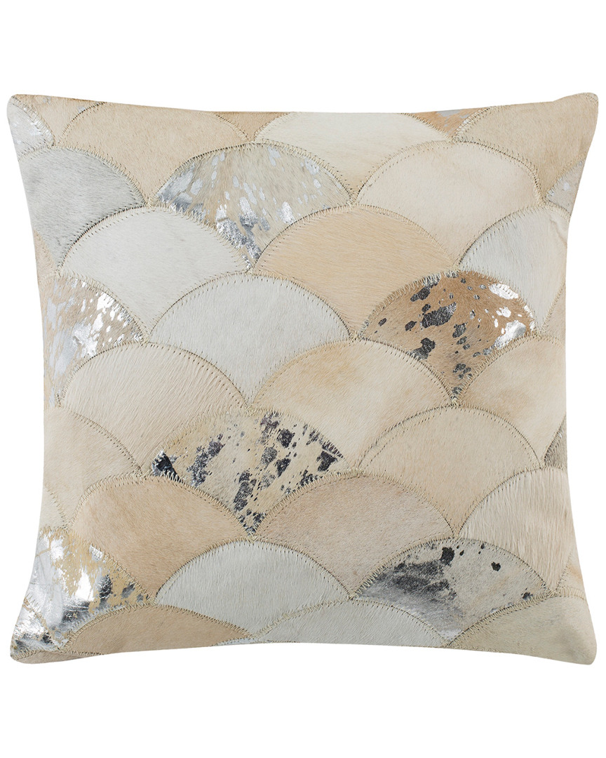 Shop Safavieh Metallic Scale Cowhide Pillow